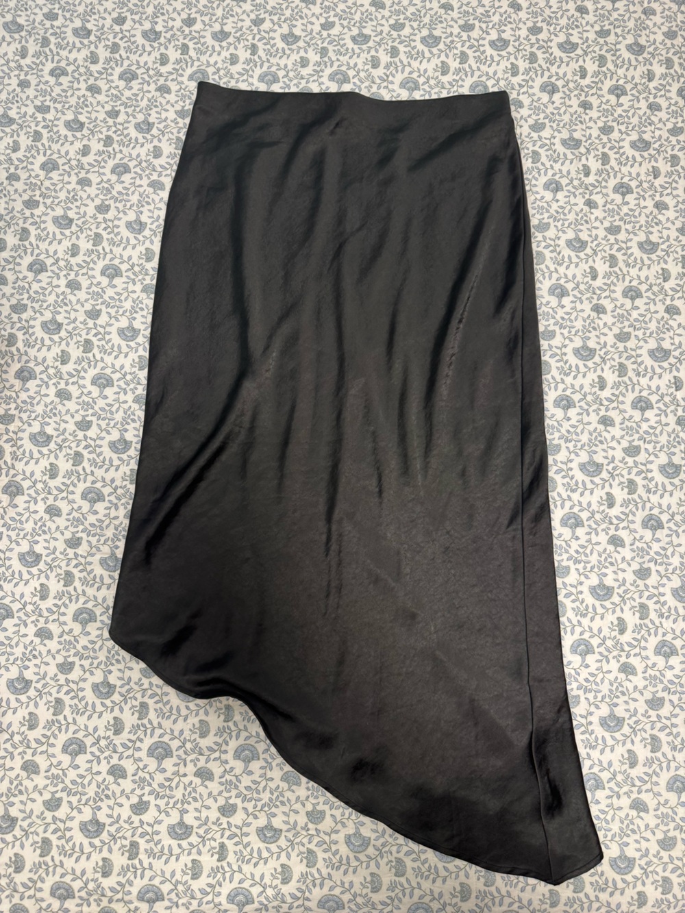 H&M Black Asymmetric Midi Skirt